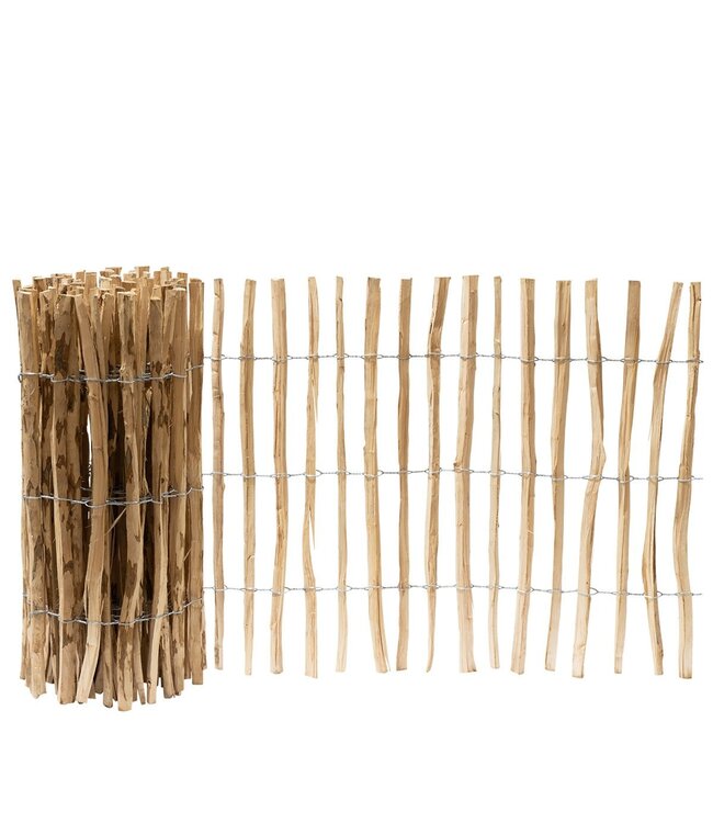 Garmix Steccato 90 cm con paletti distanziati di 7-8 cm, 5 m