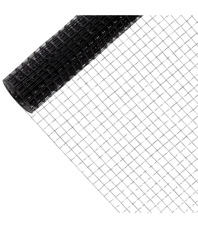 Garmix Rete da voliera 19 x 19 mm 1,2 mm 100 cm x 10 m nero