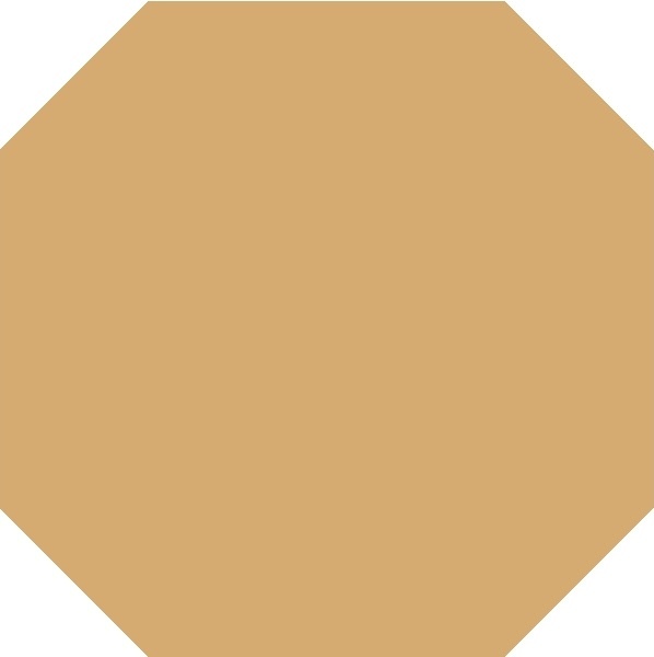 TopCer Field Materials L4421 Ochre Yellow Mat Octagon 10x10