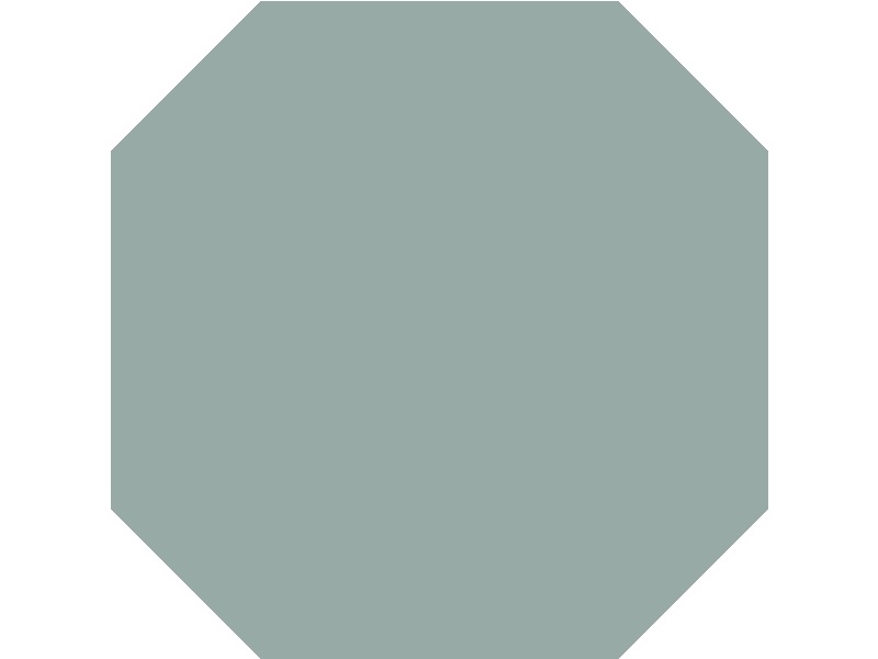 TopCer Field Materials L4413 Turquoise Mat Octagon 10x10