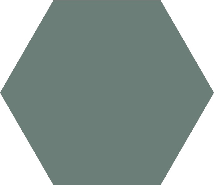 TopCer Field Materials L4418 Dark Green Mat Hexagon 10x10