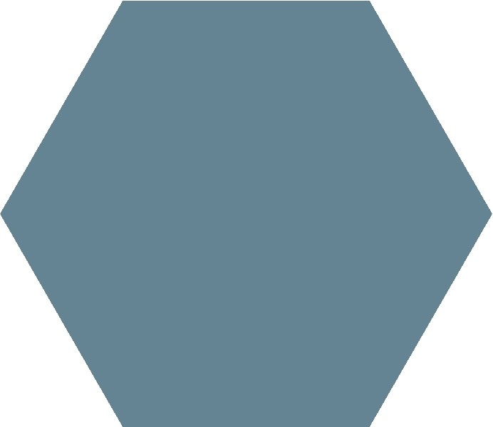 TopCer Field Materials L4411 Blue (Cobalt) Mat Hexagon 10x10