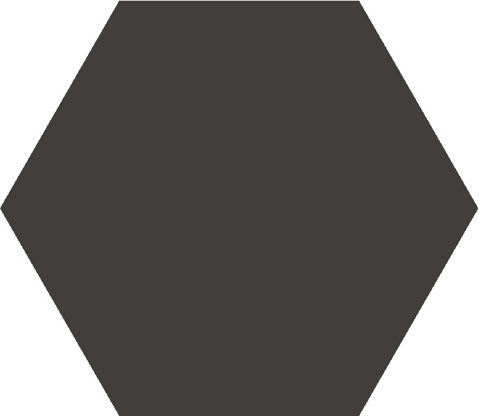 TopCer Field Materials L4414 Black Mat Hexagon 10x10
