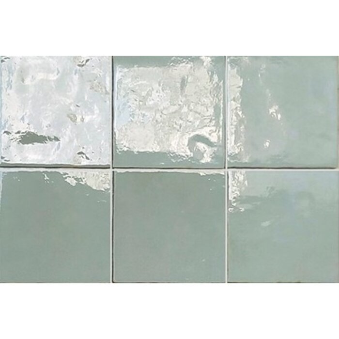 CeraVision Zel Tetuan Teal Glans Handvorm 13x13