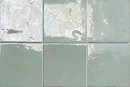 CeraVision Zel Tetuan Teal Glans Handvorm 13x13