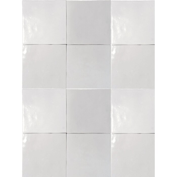 CeraVision Manara Clay Sahara White Glans Handvorm 10x10