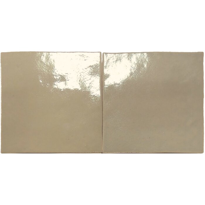 CeraVision Manara Clay Temara Taupe Glans Handvorm 10x10