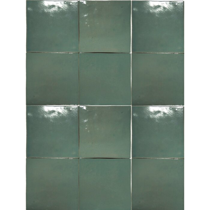 CeraVision Manara Clay Tamir Turquesa Glans Handvorm 10x10