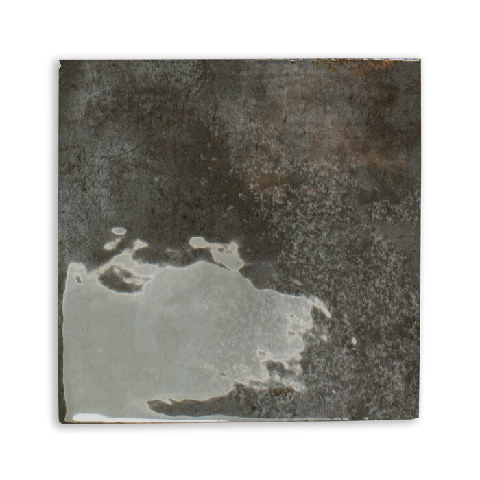 CeraVision Enamel Square Charcoal Glans Handvorm 12,5x12,5