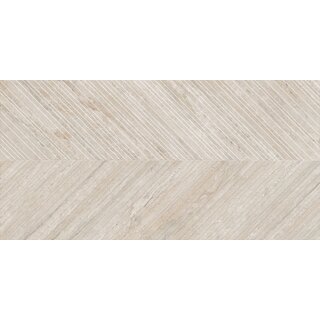 CeraVision Travertine Chevron Light Anticato Mat Decor 60x120 Rett