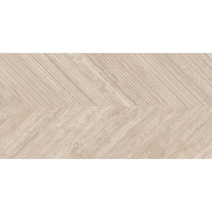 CeraVision Travertine Chevron Classic Anticato Mat Decor 60x120 Rett