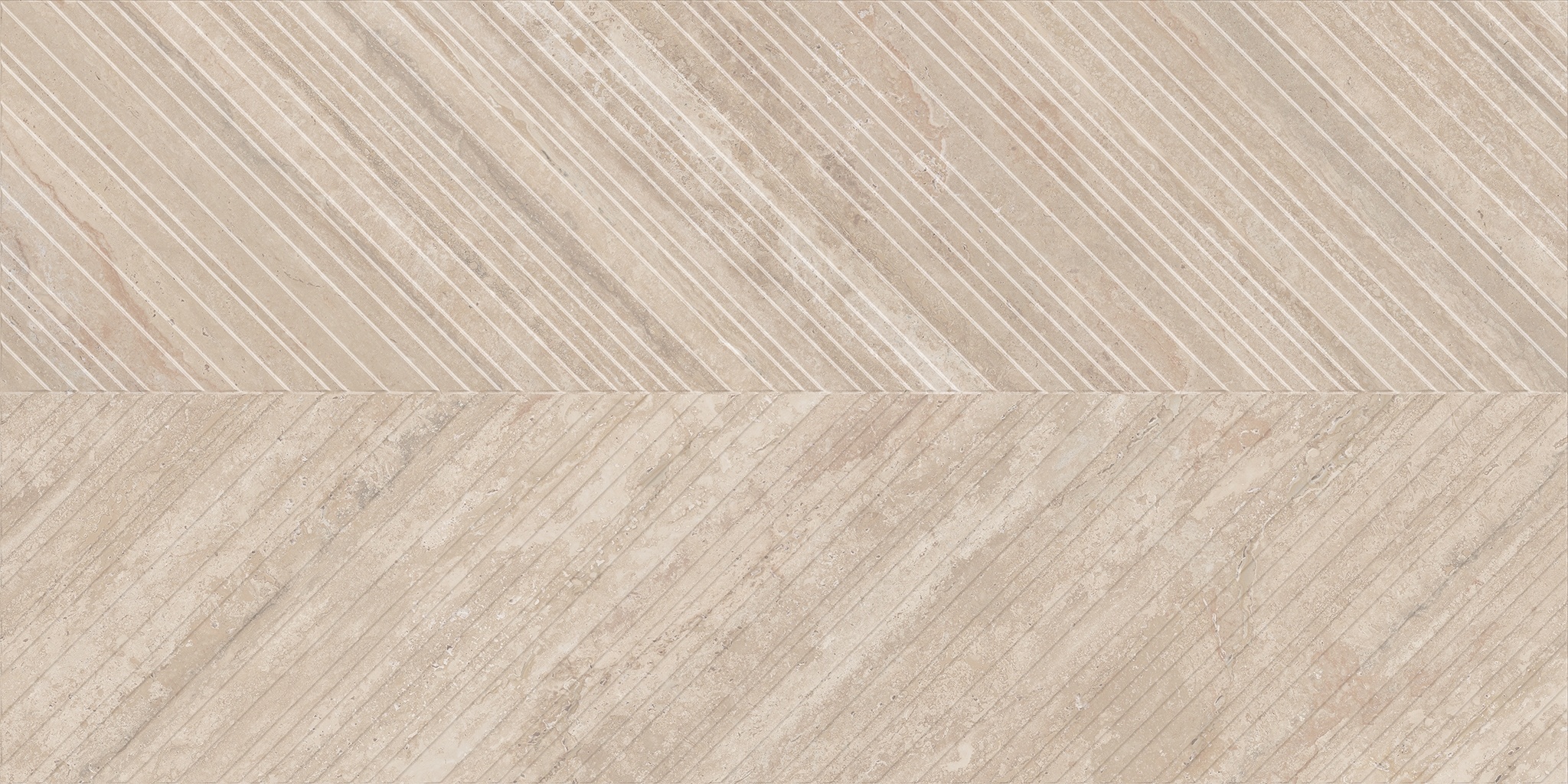 CeraVision Travertine Chevron Classic Anticato Mat Decor 60x120 Rett