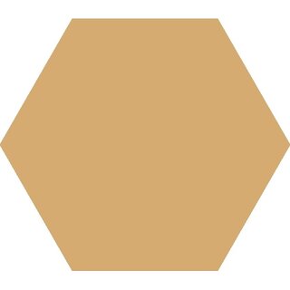 TopCer Field Materials L4421 Ochre Yellow Mat Hexagon 10x10
