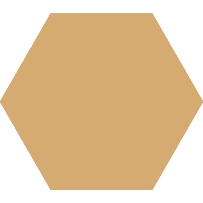 TopCer Field Materials L4421 Ochre Yellow Mat Hexagon 10x10