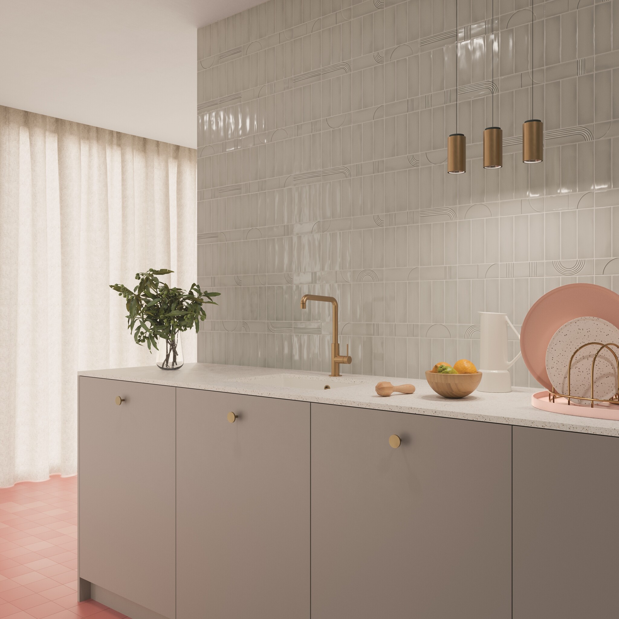 CeraVision Glow Grey Decor Glans 5,2x16