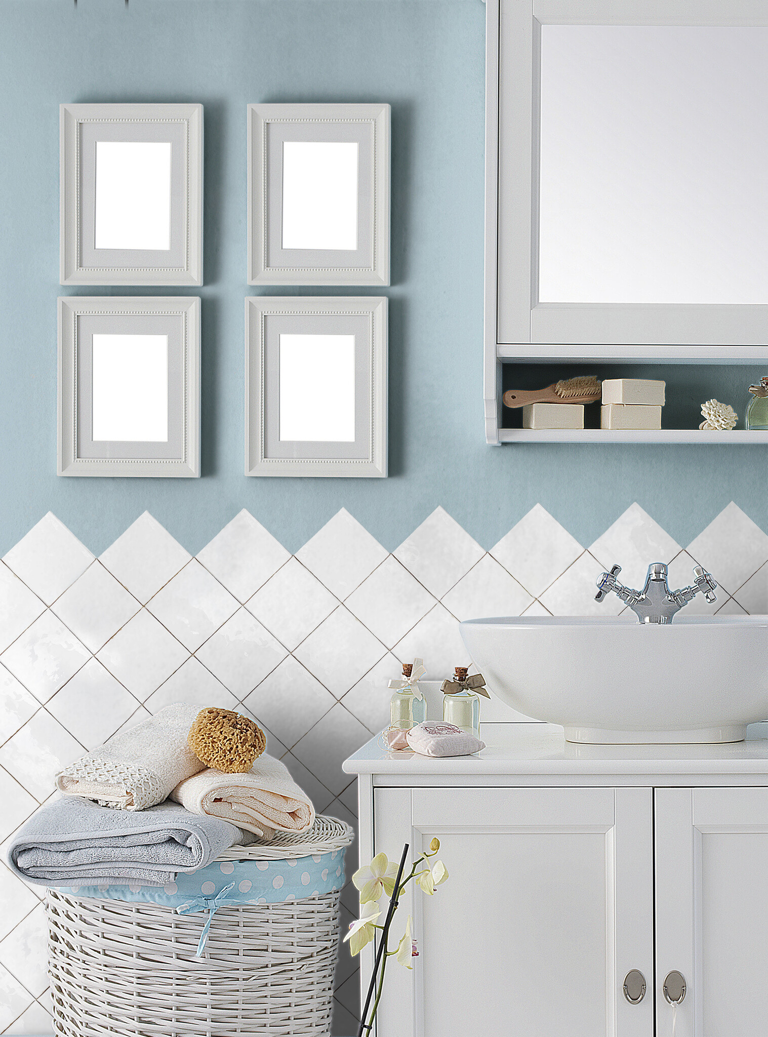 CeraVision Zel Casablanca White Glans Handvorm 13x13