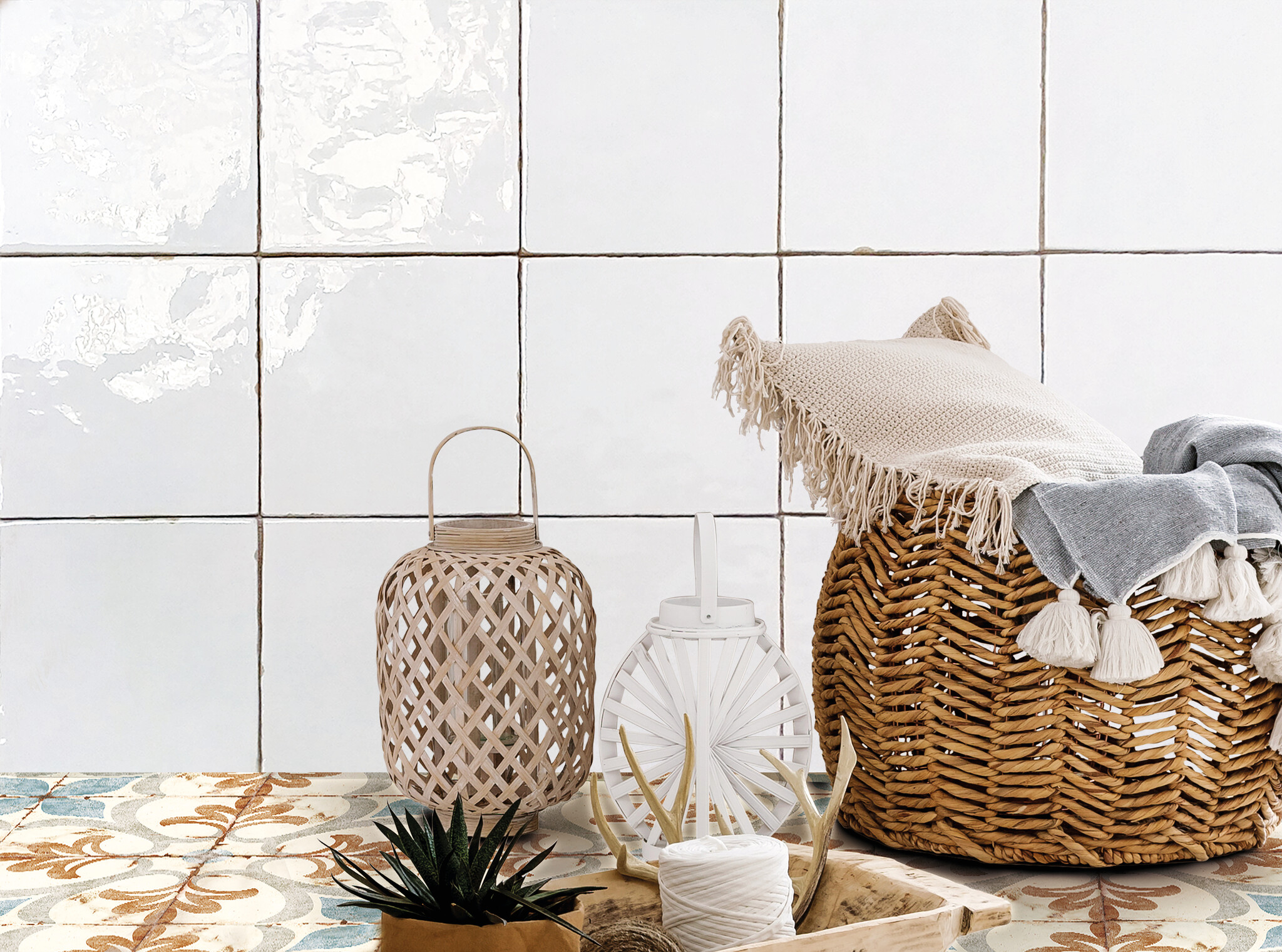 CeraVision Zel Casablanca White Glans Handvorm 13x13