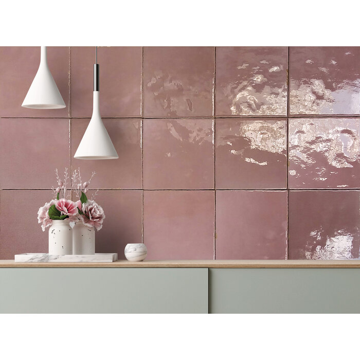 CeraVision Zel Rabat Rose Glans Handvorm 13x13