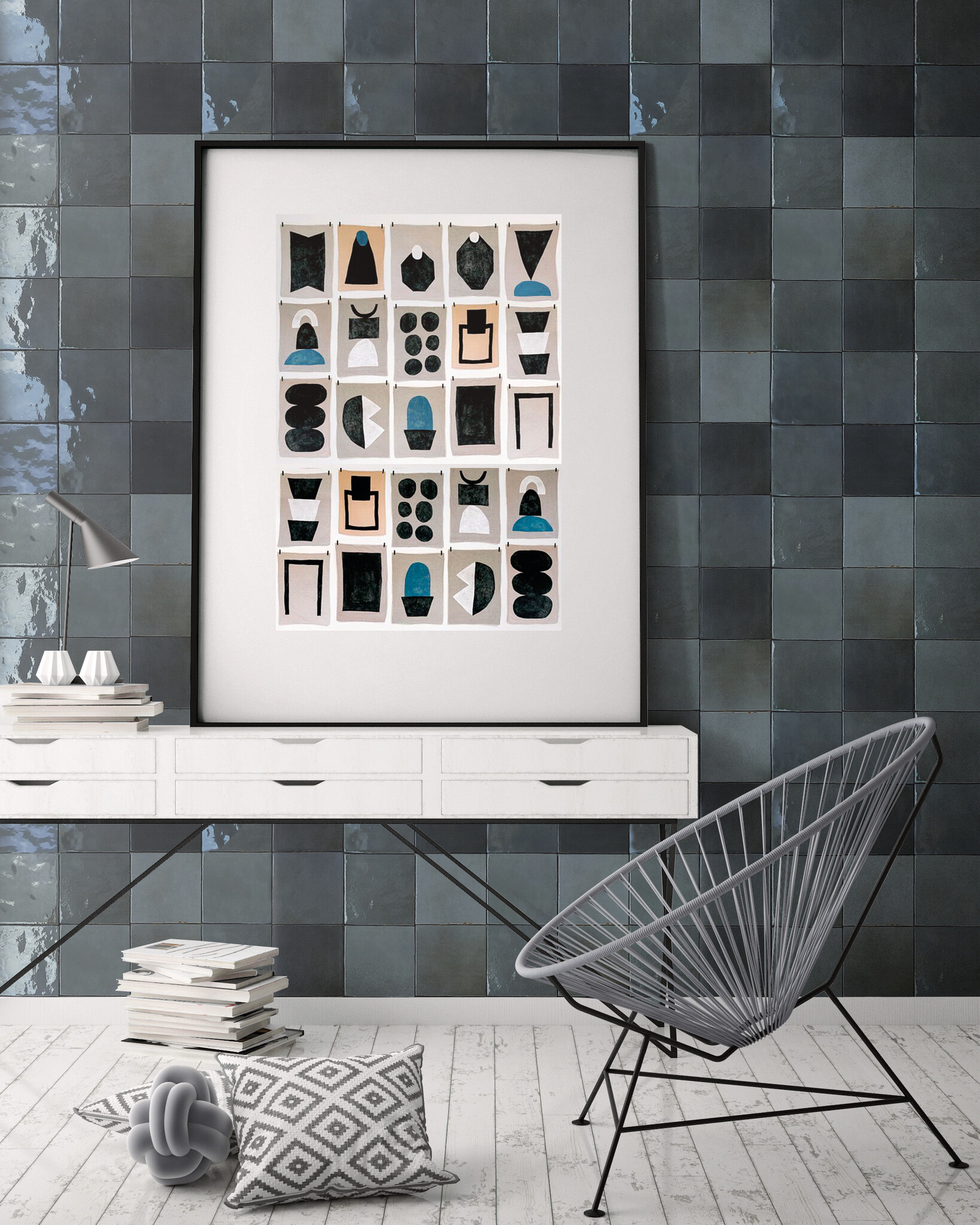 CeraVision Zel Tangier Grey Glans Handvorm 13x13