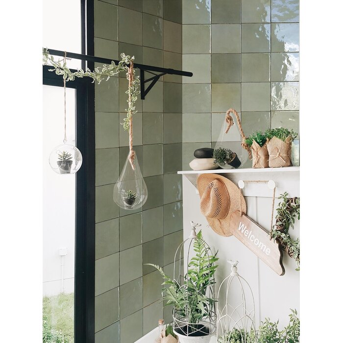 CeraVision Zel Zafi Green Glans Handvorm 13x13