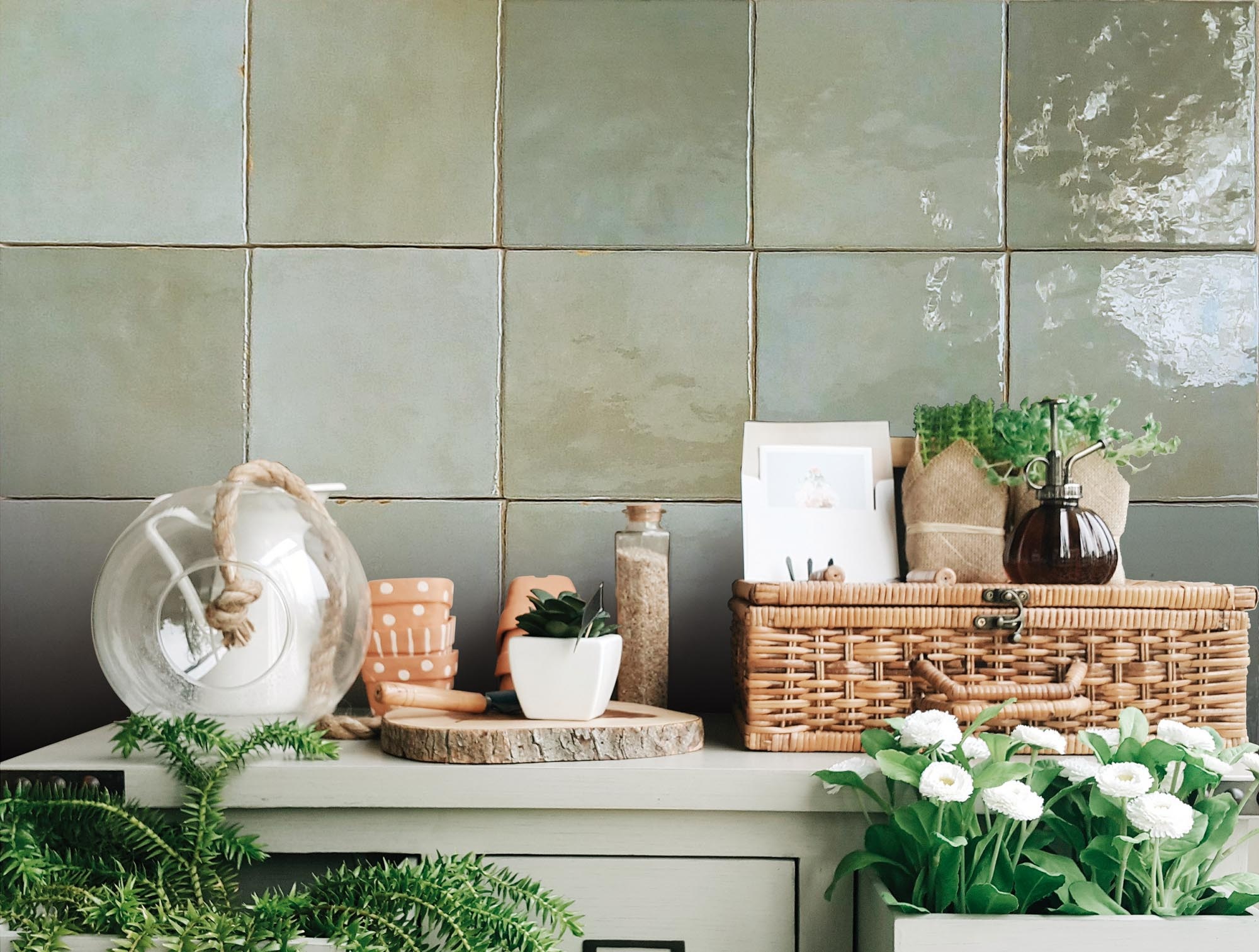 CeraVision Zel Zafi Green Glans Handvorm 13x13