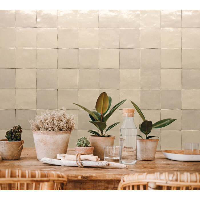 CeraVision Manara Clay Tantan Beige Glans Handvorm 10x10