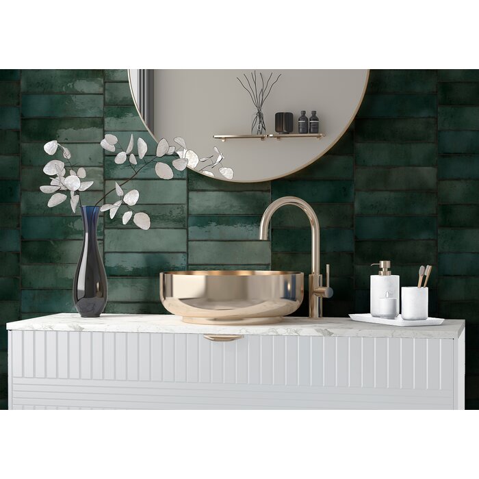 CeraVision Cosmos Green Glans Handvorm 6,9x24