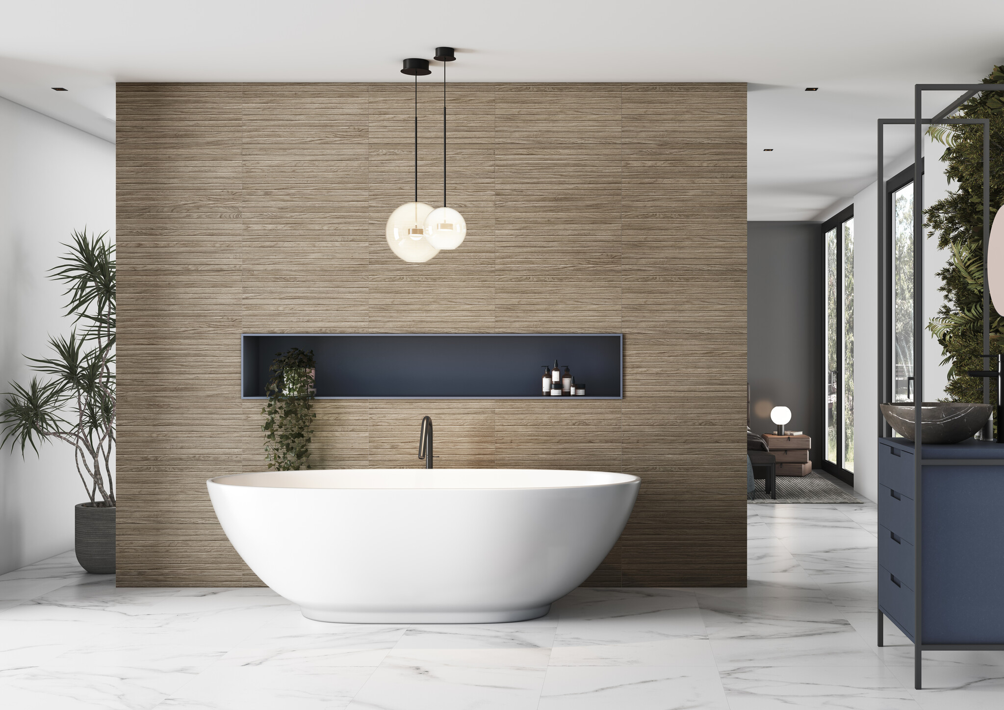 CeraVision Woodstrip Nogal Mat 30x60 Rett