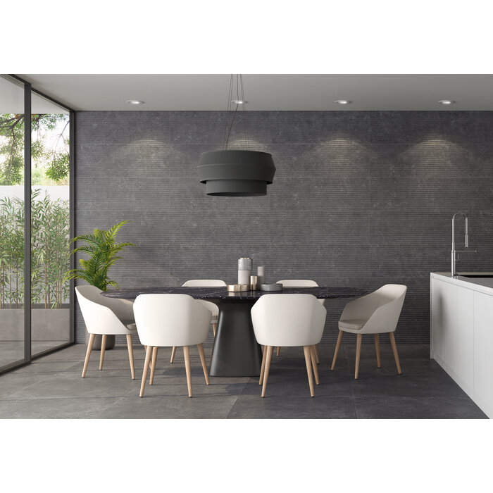 CeraVision B-Stone Outline Gris Mat Decor 25x75 Rett