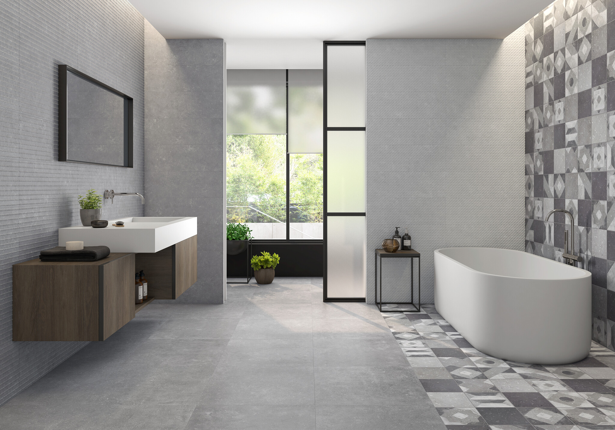 CeraVision B-Stone Gris Mat 25x75 Rett