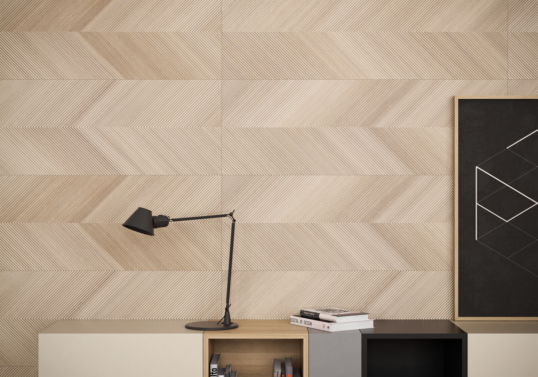 CeraVision Eukalypt Vector Crema Miel Mat Decor 40x120 Rett