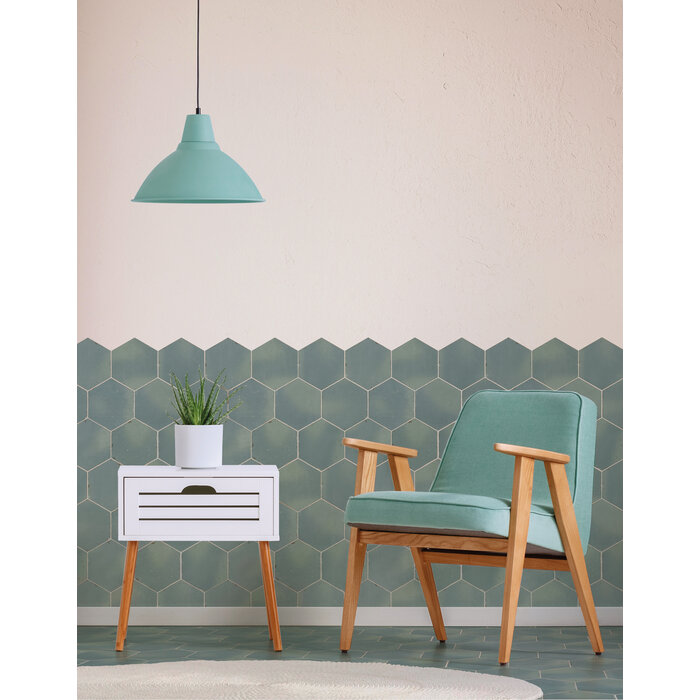 CeraVision Capri Bettina Blue Zijdeglans Hexagon 14x16