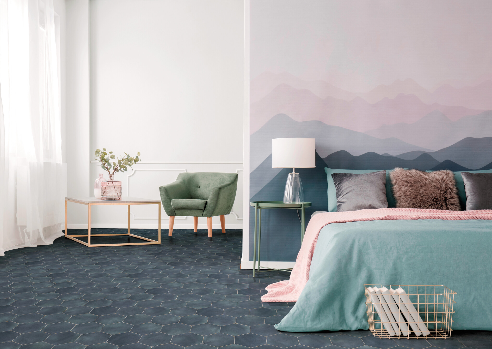 CeraVision Capri Chiazza Marino Zijdeglans Hexagon 14x16