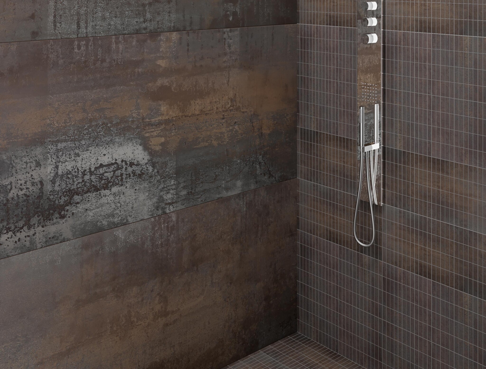 CeraVision Corten A Bronce Mosaic 30x30 UC