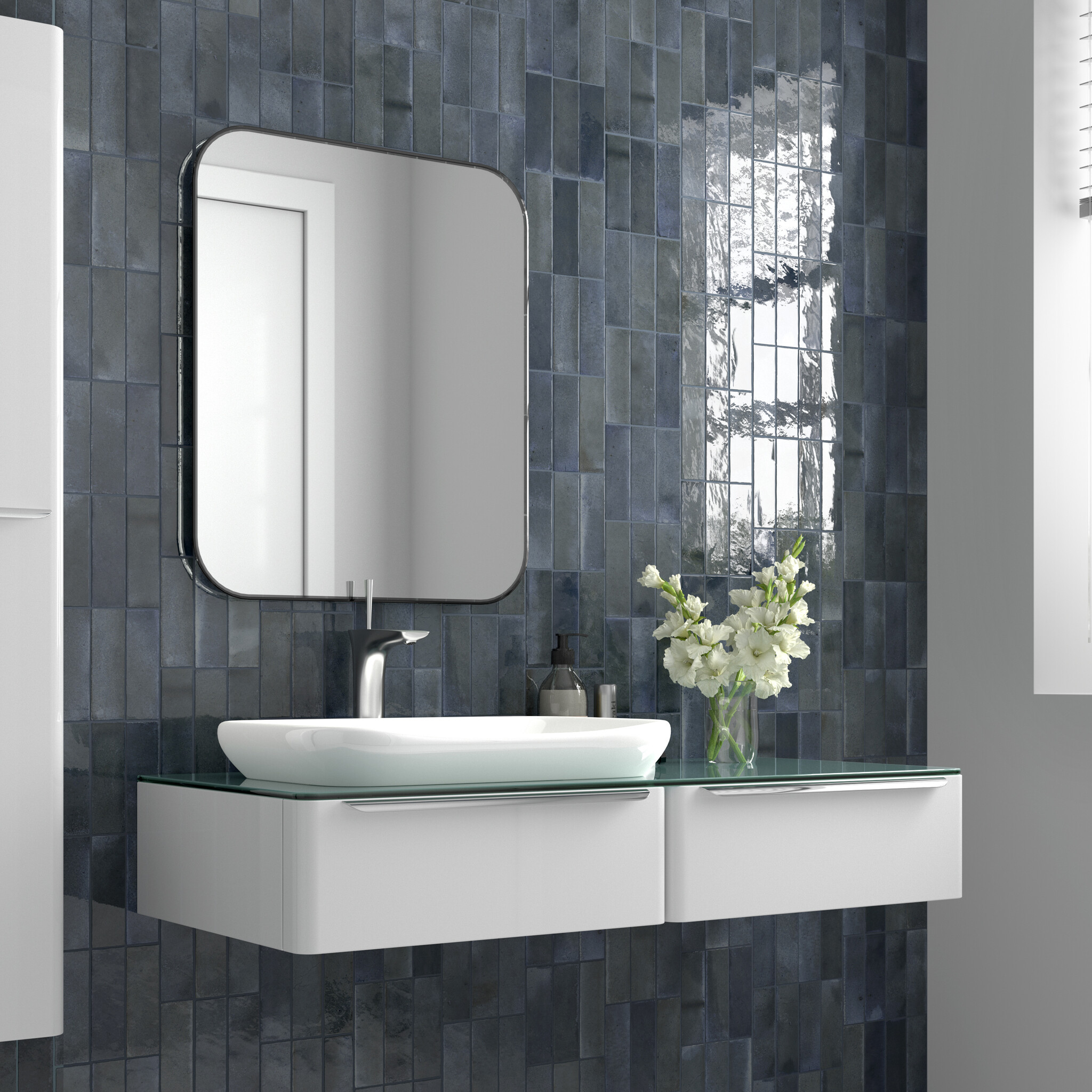 CeraVision Hanoi Blue Night Glans Handvorm 5,1x16,1