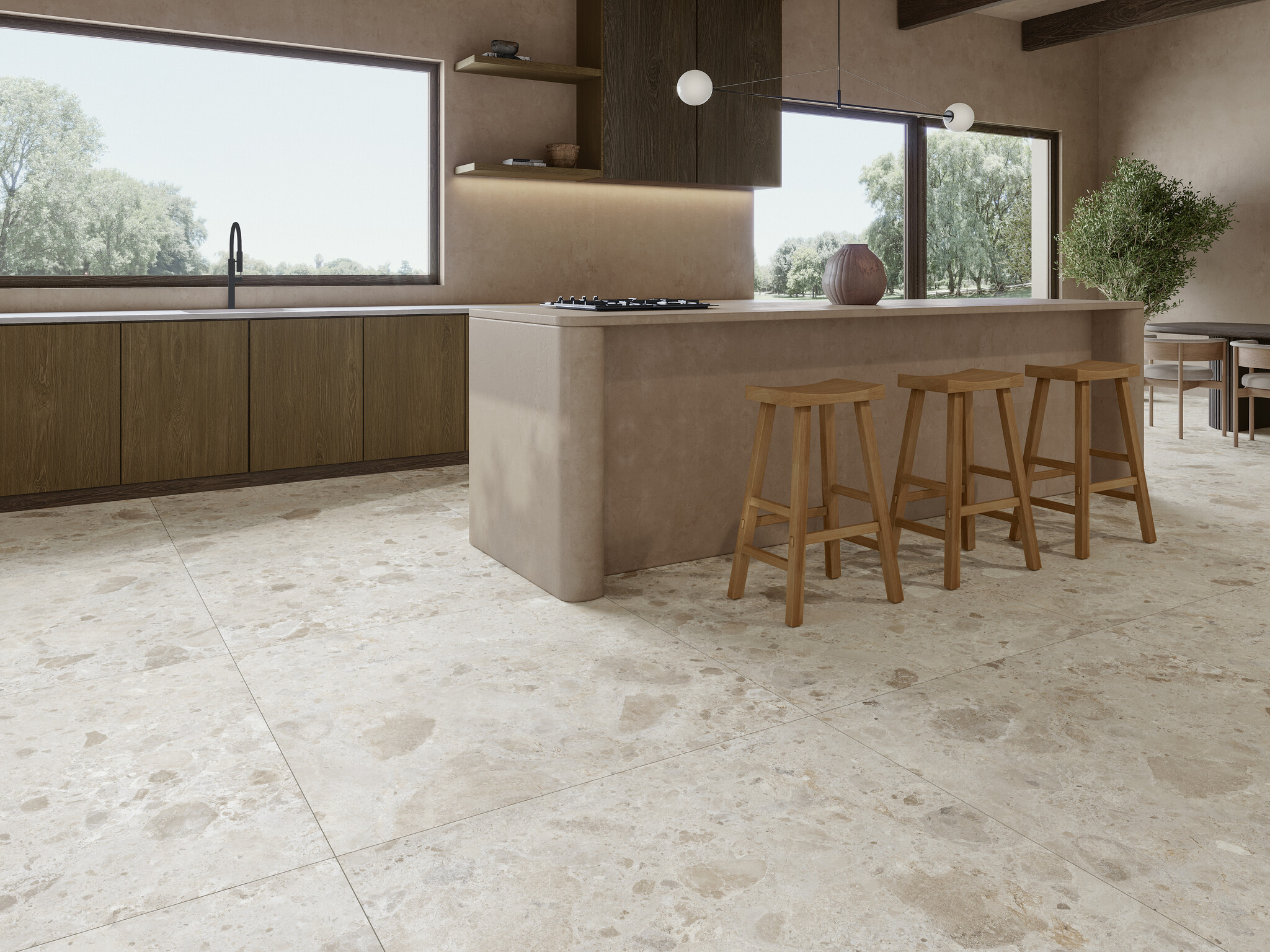 Excellent Collectie Petra Taupe Mat 120x120 Rett