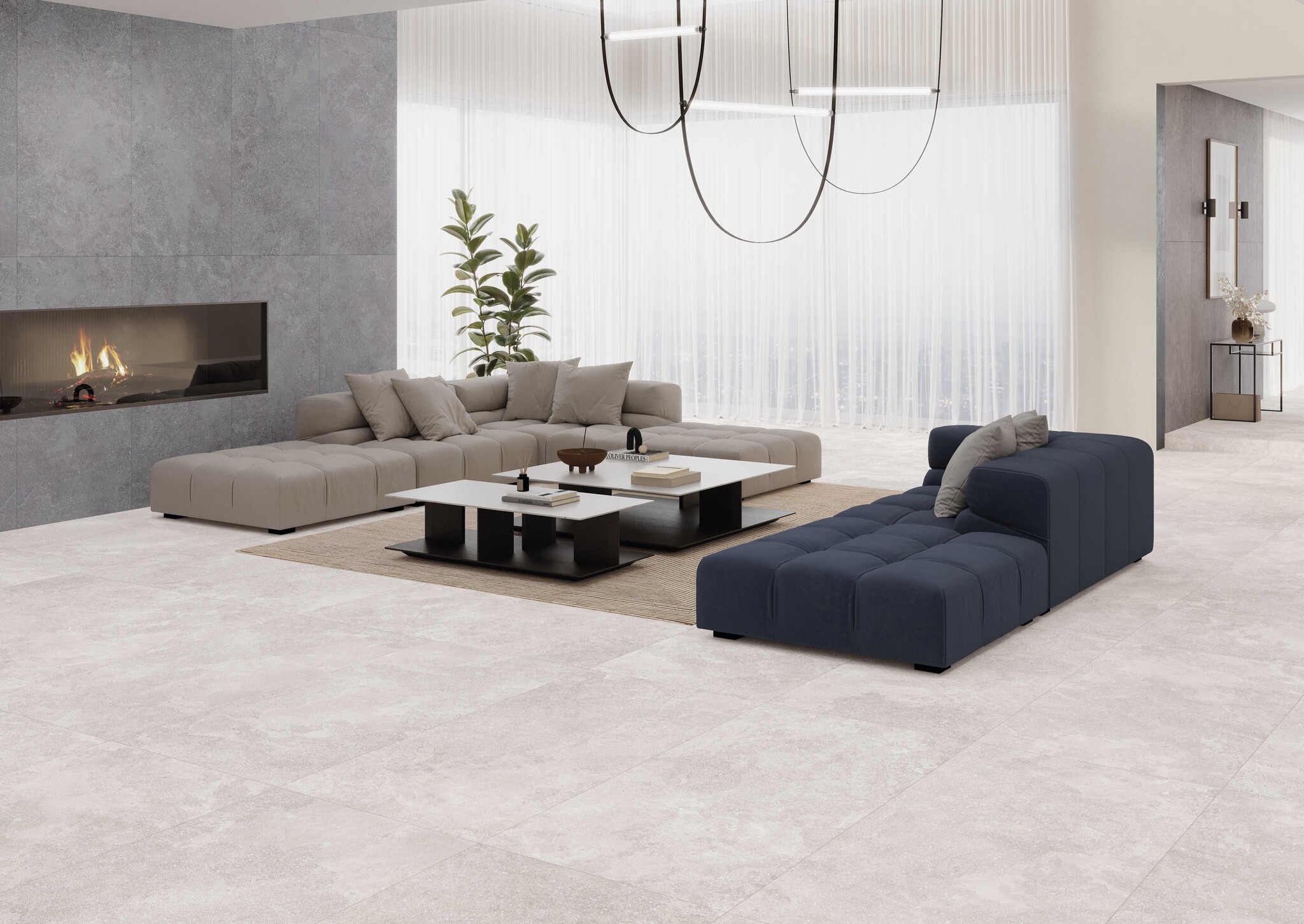 CeraVision Blueslate White Mat 100x100 Rett