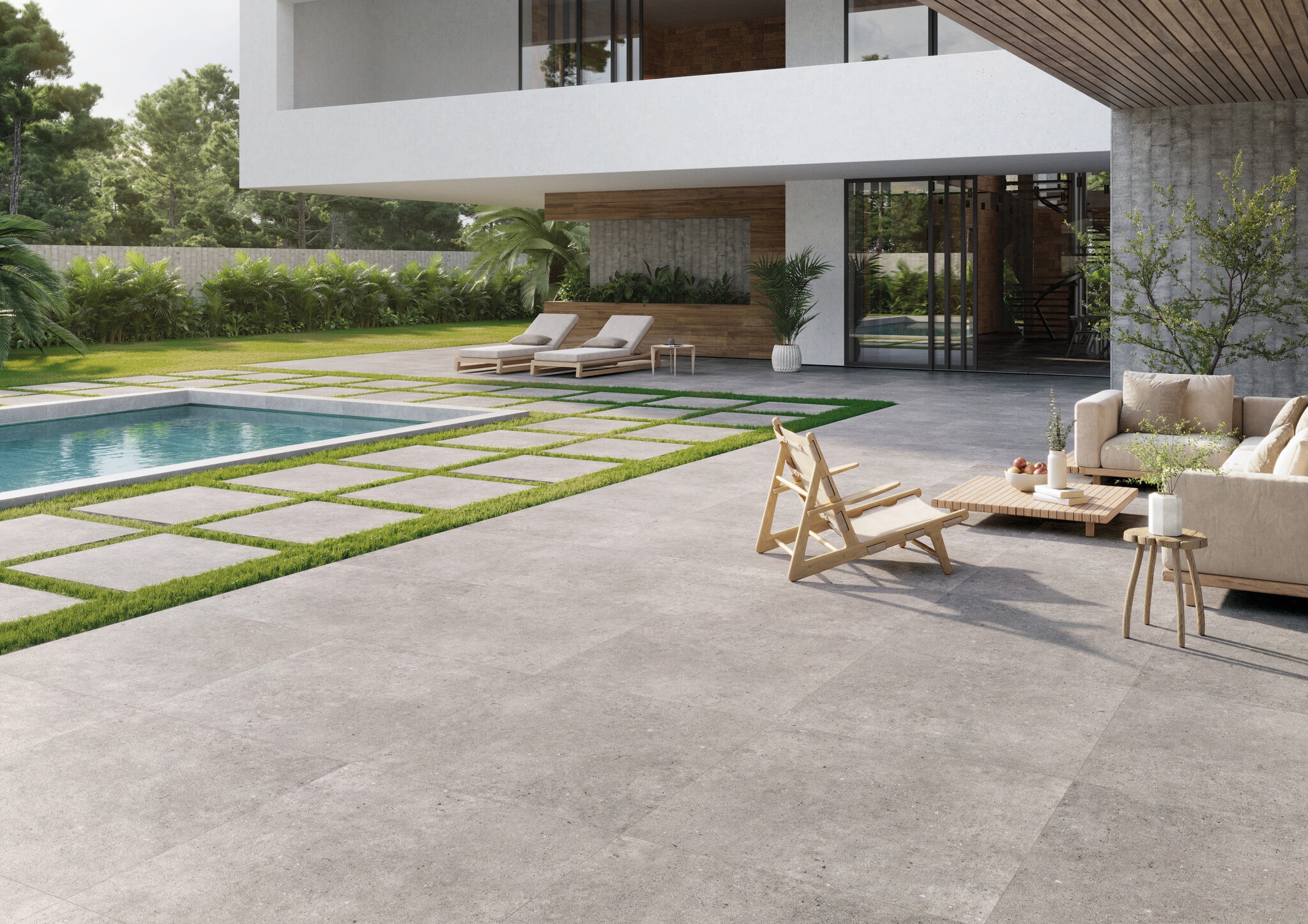 CeraVision Cement Stone Grey Mat 100x100 Rett