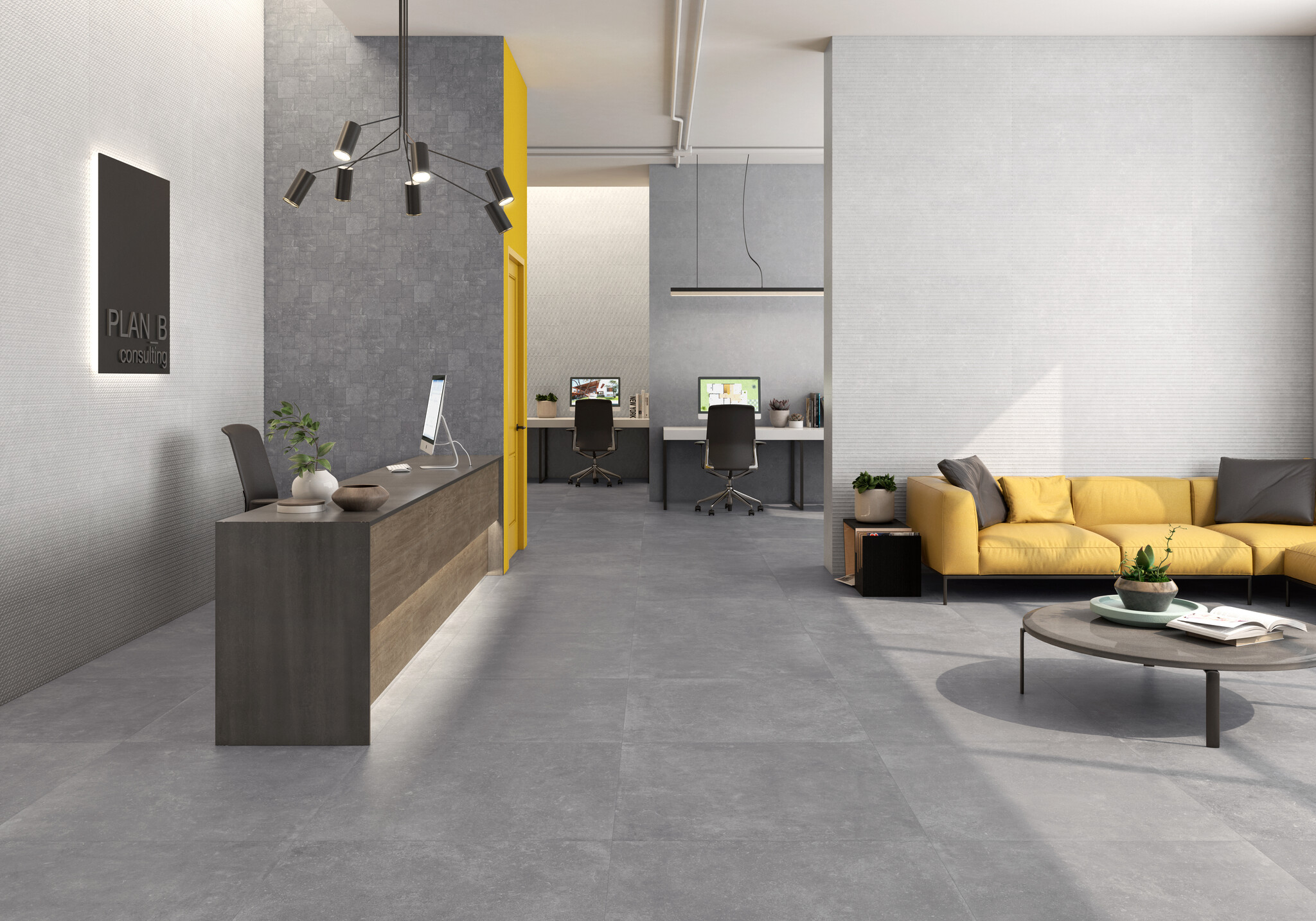 CeraVision B-Stone Outline Ceniza Mat 25x75 Rett