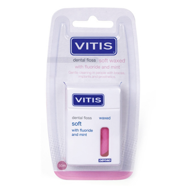 Vitis Vitis Dental Floss Soft Waxed 50m - Fluoride Mint