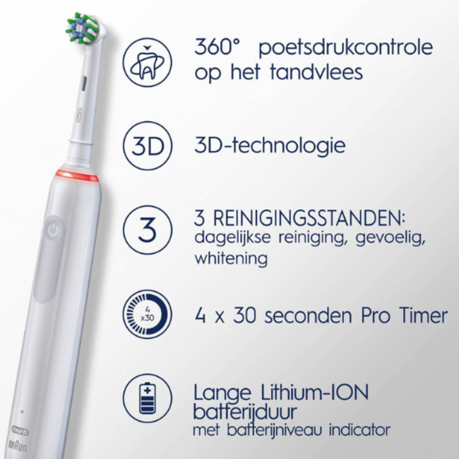 Oral-B Oral-B PRO 3 3500 White Sensitive Clean + Reisetui