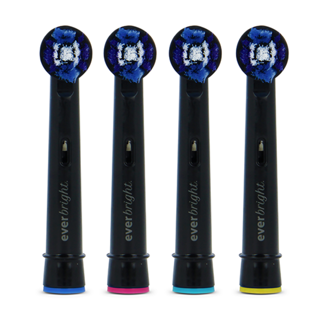 Oral-B Everbright DailyClean opzetborstels zwart - 4 stuks