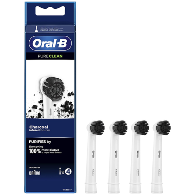 Oral-B Oral-B Pure Clean Charcoal opzetborstel - 4 stuks