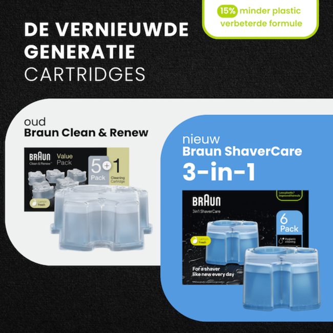 Braun Braun 3-in-1 ShaverCare Cartridges - 8 stuks