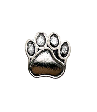 123Paracord Perline zampa cane Argento - Kraal hondenpoot argento