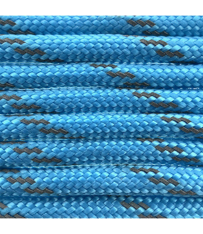 Paracord 550 tipo III Cyan scuro Reflective