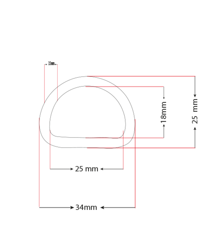 D-Anelli 25MM X 3MM Nichel