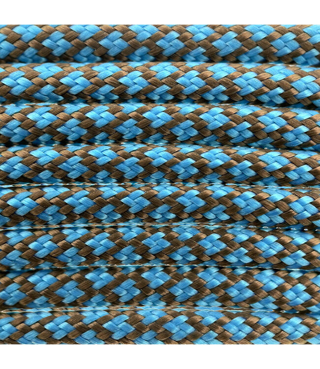 Paracord 550 tipo III Hazelnut Marrone / Cyan scuro Diamond