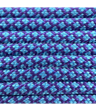 123Paracord Paracord 550 tipo III Cyan scuro / Deep Lila diamond