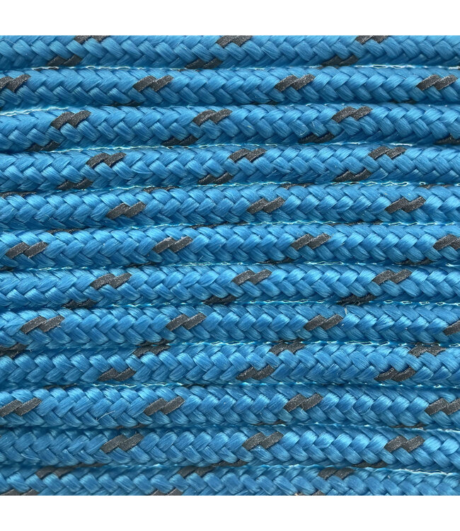 Paracord 100 tipo I Cyan scuro Reflective